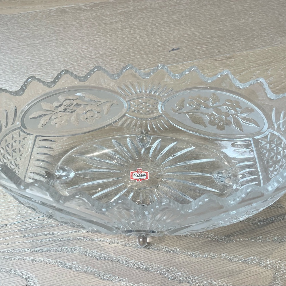 Vintage Kristal ZAJECAR Crystal fruit bowl